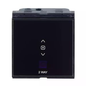 englaze Touch Switch 2 way Black Glass