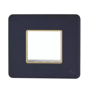 enGem  2 Module  Stone Grey   Plate with Golden Bezel 