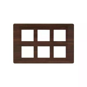 entice 12 module plate- Dark Chocolate Wood