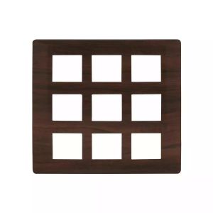 entice 18 module plate- Dark Chocolate Wood