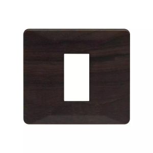 entice 3 module plate- Dark Chocolate Wood