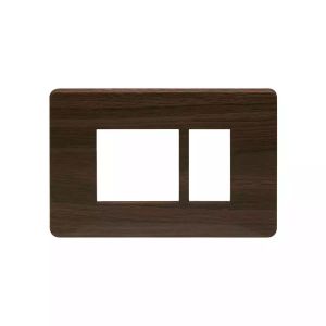entice 3 module plate- Cinnamon Wood
