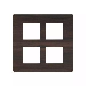 entice 8 M plate Square- Dark Chocolate Wood